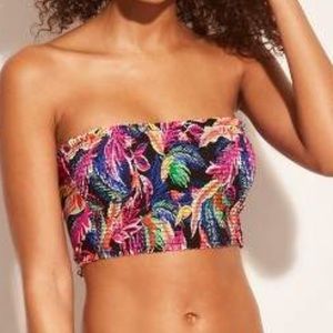 Target Shade & Shore Smocked Bandeau Bikini Swim Top